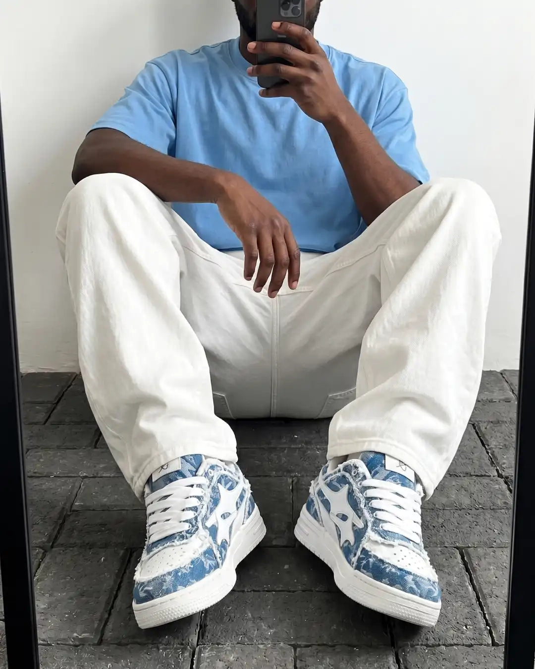 "AIRLINE" Sky Blue Sneakers