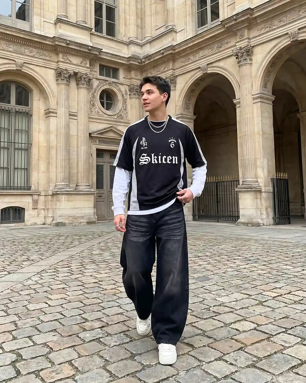 "OPAL" Black Baggy Pants