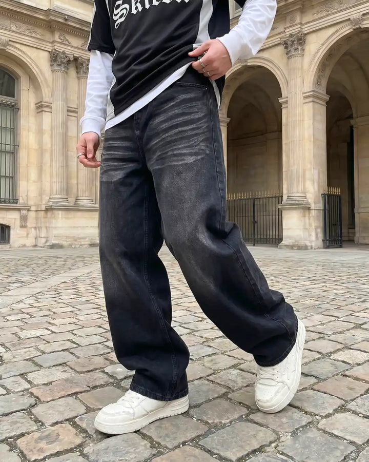 "OPAL" Black Baggy Pants