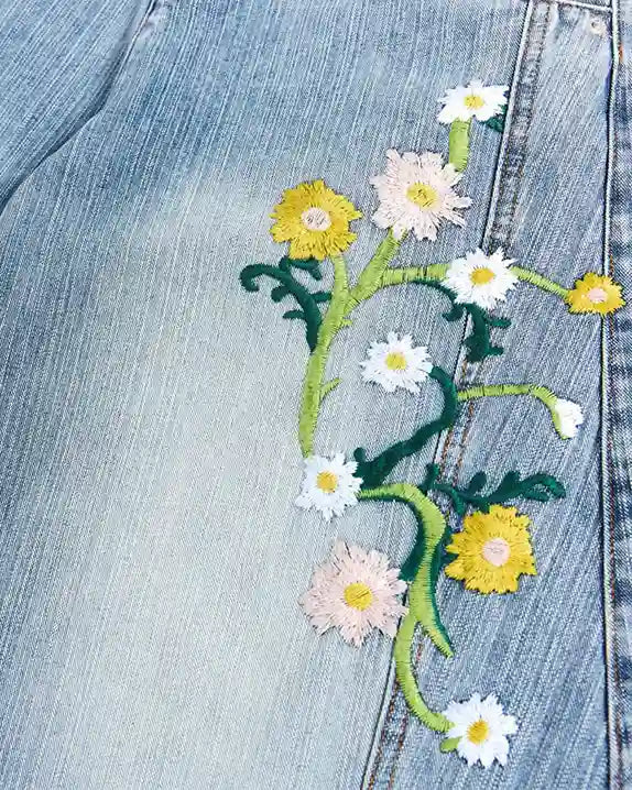 "PETAL" Embroidered Pants